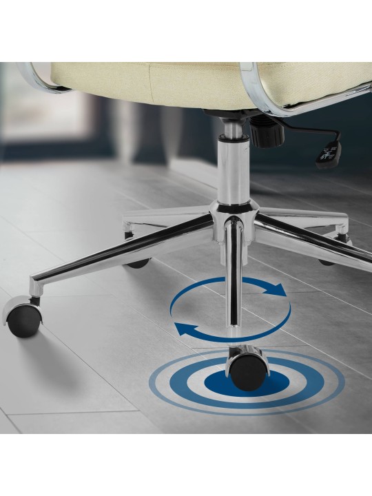 Cadeira de escritório tecido Oakland, creme