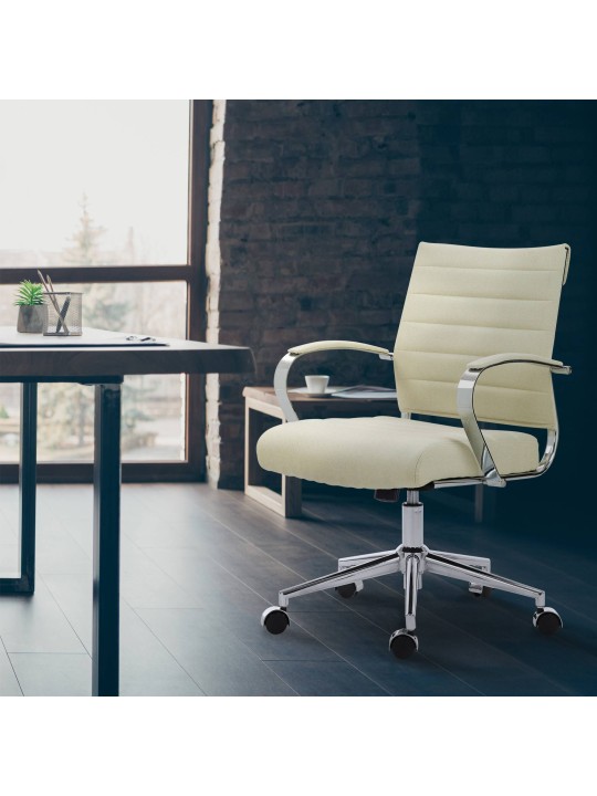 Cadeira de escritório tecido Oakland, creme