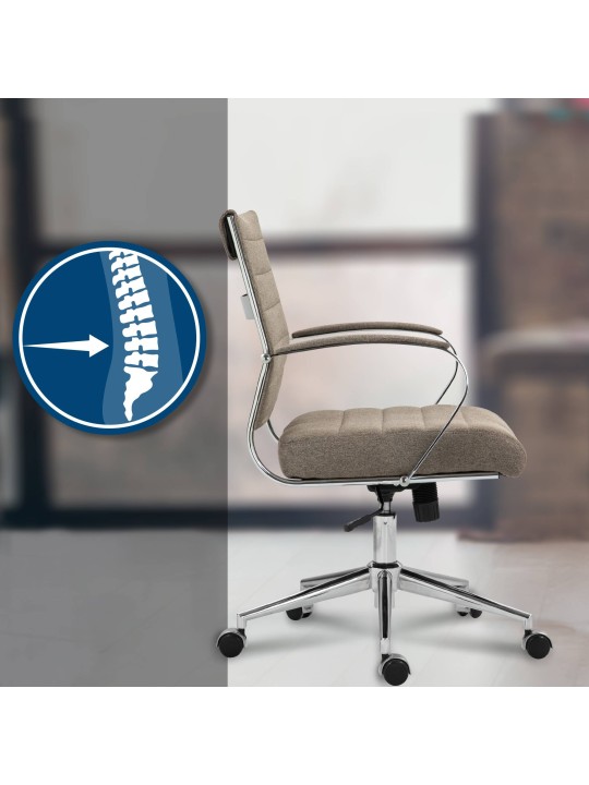 Cadeira de escritório tecido Oakland, taupe
