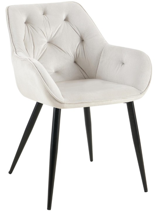 Cadeira para visitantes de veludo Cassis, cinza claro Cadeira para visitantes de veludo Cassis, cinza claro