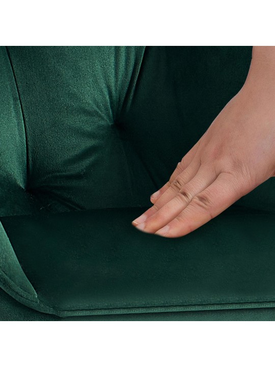 Cadeira para visitantes de veludo Cassis, verde