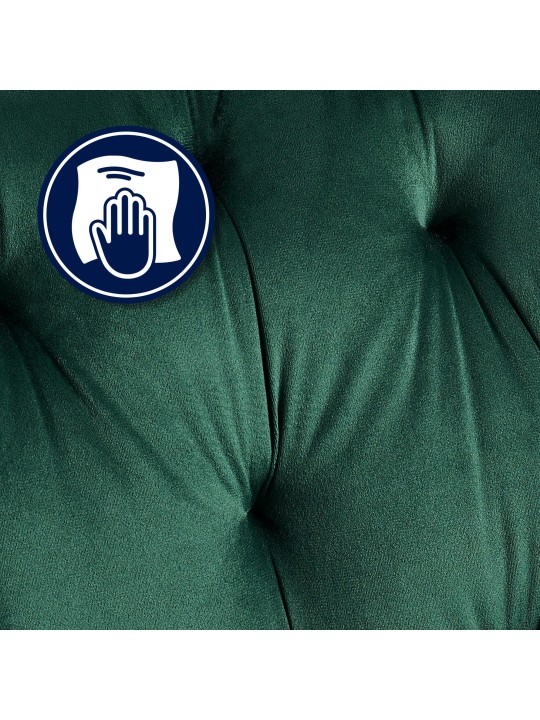 Cadeira para visitantes de veludo Cassis, verde