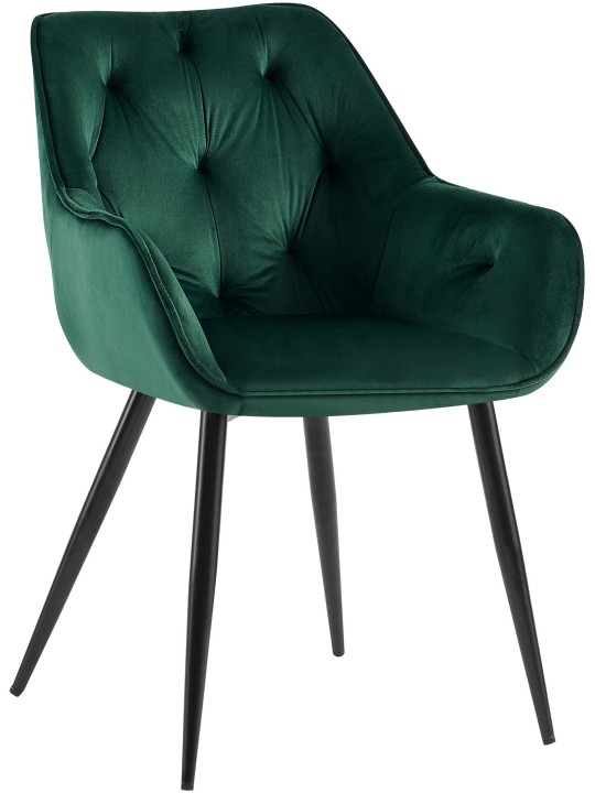 Cadeira para visitantes de veludo Cassis, verde