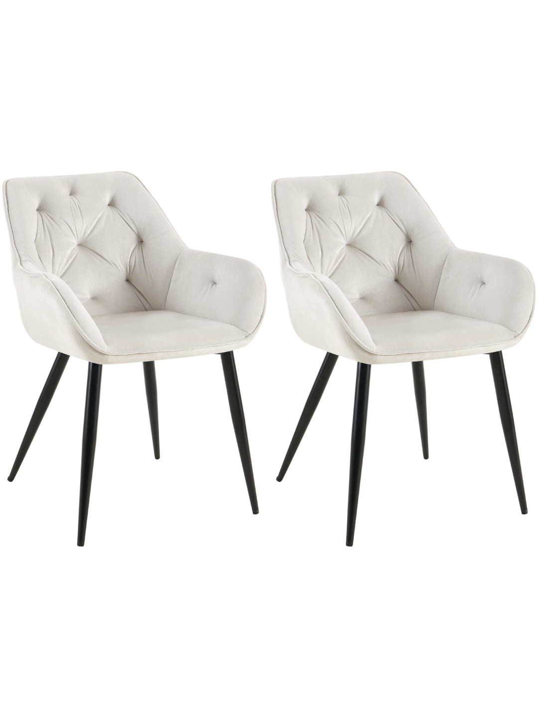 Conjunto de 2 cadeiras de jantar Cassis, cinza claro