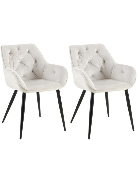 Conjunto de 2 cadeiras de jantar Cassis, cinza claro