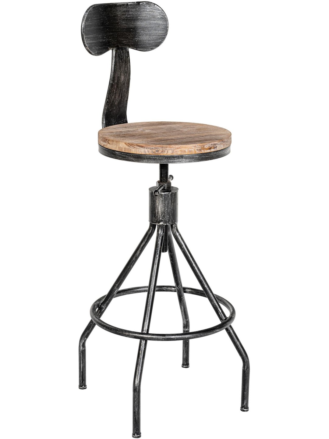 Banqueta alta Hanam, prata antiga