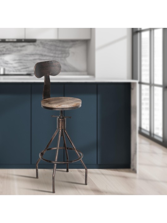 Banqueta alta Hanam, bronze