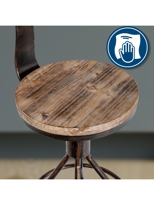 Banqueta alta Hanam, bronze