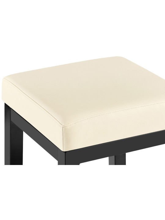 Banqueta alta Taylor B85 couro sintético, creme
