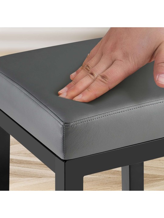 Banqueta alta Taylor B85 couro sintético, cinza Banqueta alta Taylor B85 couro sintético, cinza