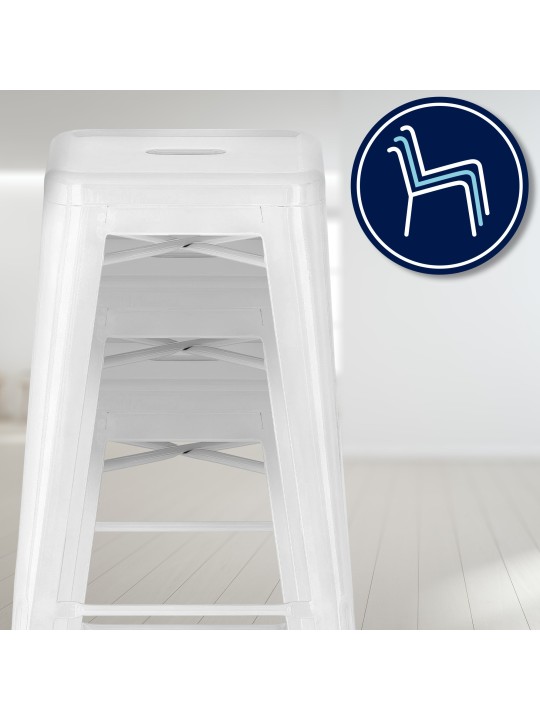 Banco alto Joshua, branco