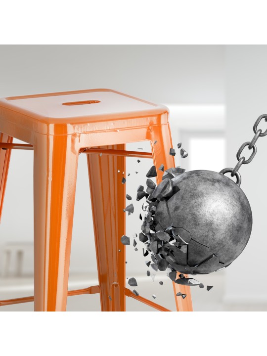 Banco alto Joshua, laranja