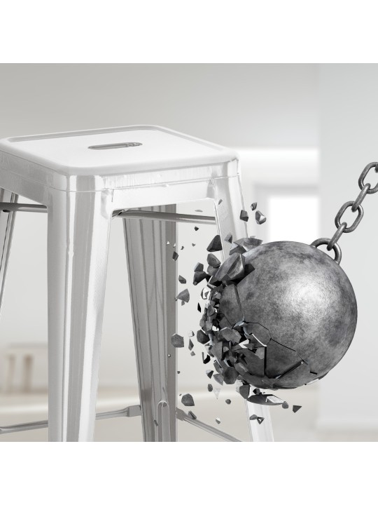 Banco alto Joshua, prata