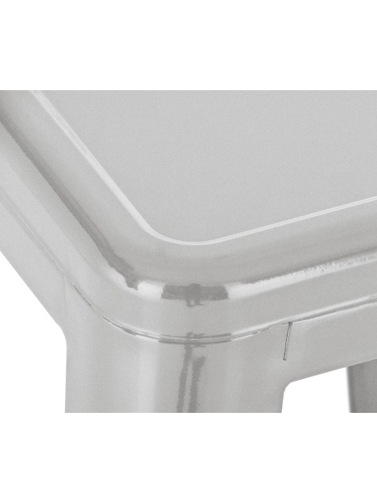 Conjunto de 2 bancos altos Joshua, prata