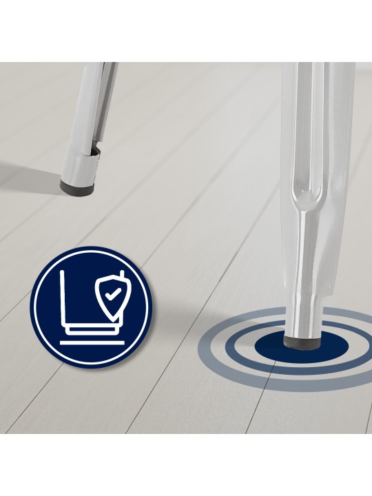 Conjunto de 2 bancos altos Joshua, prata