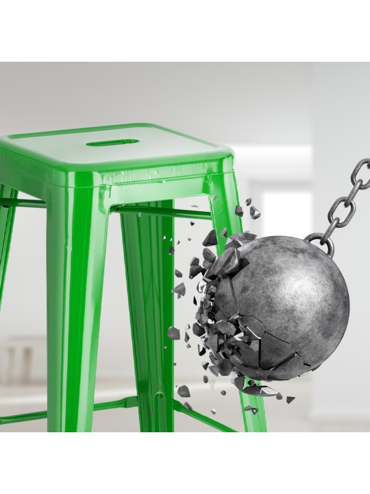 Conjunto de 4 bancos altos Joshua, verde