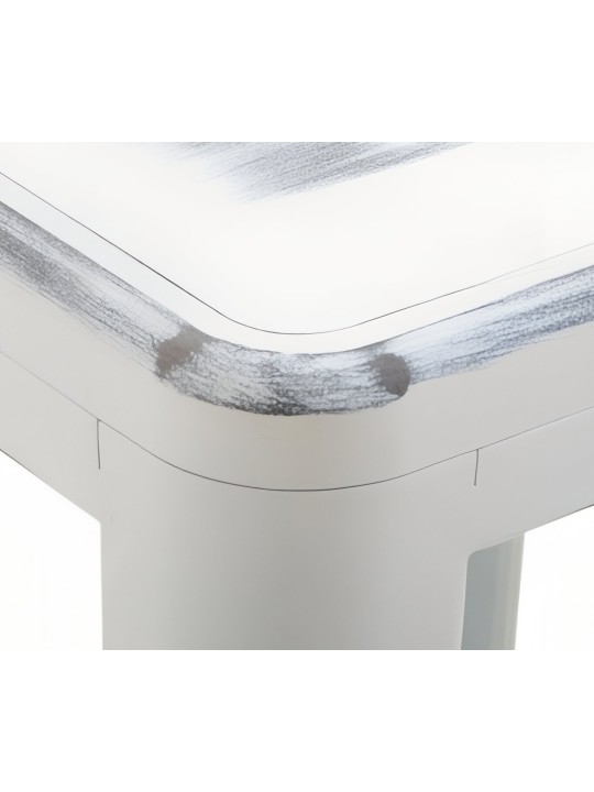 Conjunto de 4 bancos altos Joshua, branco antigo