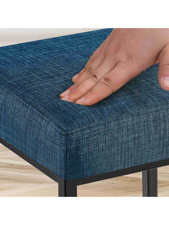 Banqueta alta Montreal B85 tecido, azul