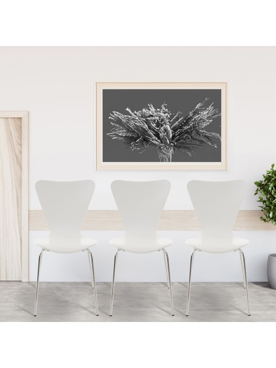 Conjunto de 2 cadeiras para visitantes Calisto, branco