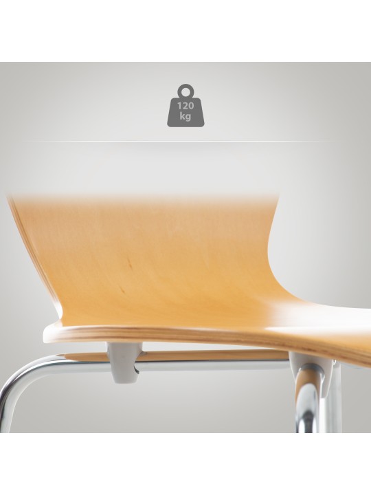 Conjunto de 2 cadeiras para visitantes Calisto, natural