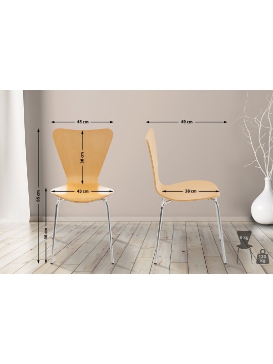 Conjunto de 2 cadeiras para visitantes Calisto, natural