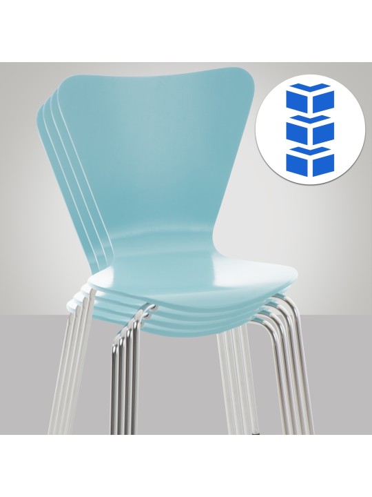 Conjunto de 2 cadeiras para visitantes Calisto, azul claro