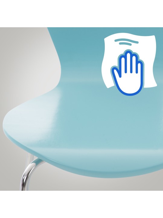 Conjunto de 2 cadeiras para visitantes Calisto, azul claro