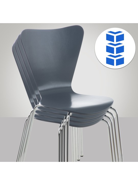 Conjunto de 2 cadeiras para visitantes Calisto, cinza