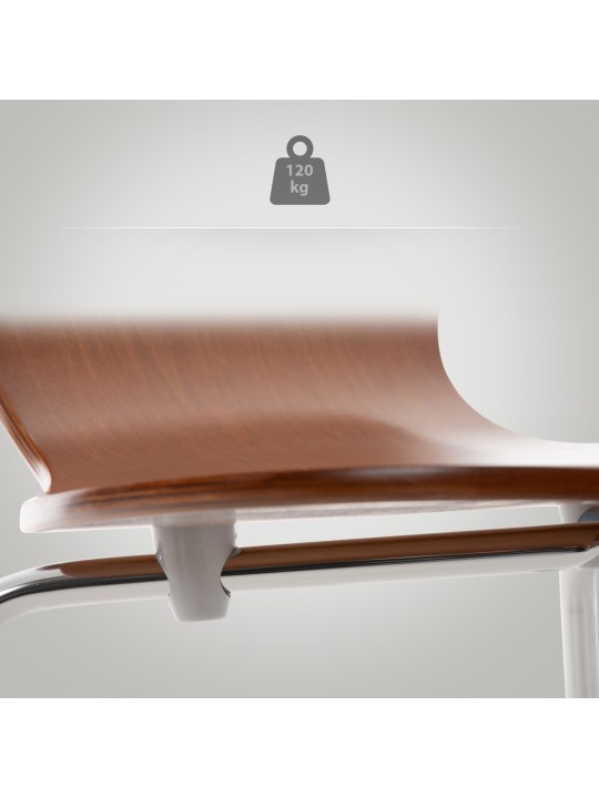 Conjunto de 2 cadeiras para visitantes Calisto, castanho