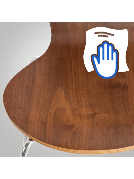 Conjunto de 2 cadeiras para visitantes Calisto, nogueira