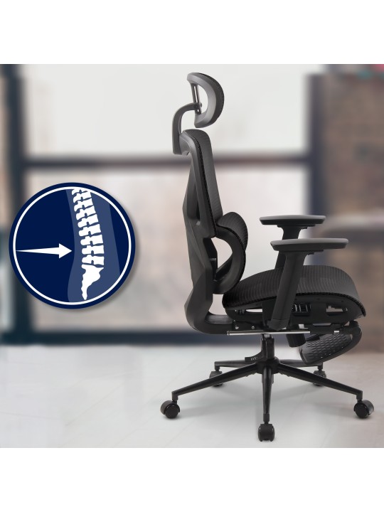 Cadeira de escritório Reston, preto/preto