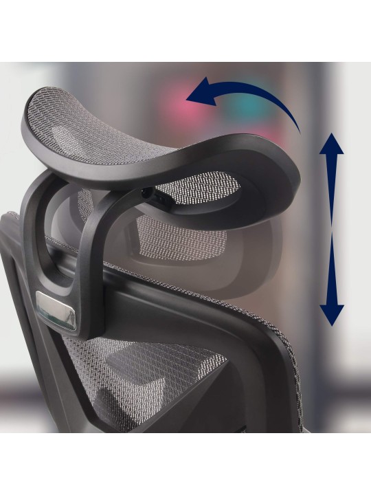 Cadeira de escritório Reston, preto/cinza