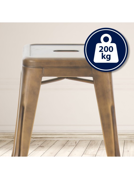 Banquinho Armin, dourado