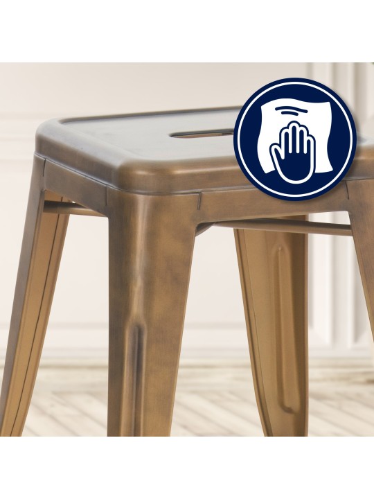 Banquinho Armin, dourado