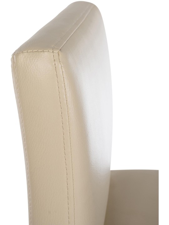 Banqueta alta Newport couro sintético B, creme