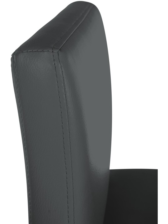 Banqueta alta Newport couro sintético B, cinza escuro