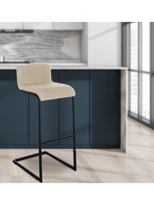 Banqueta alta Newport tecido B, creme