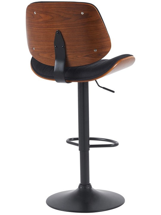 Banqueta alta tecido Clawson, nogueira/preto