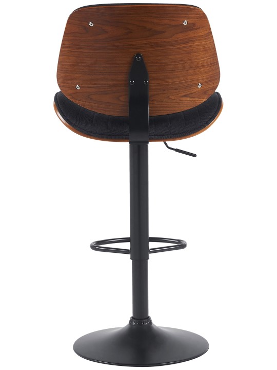 Banqueta alta tecido Clawson, nogueira/preto