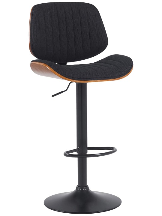 Banqueta alta tecido Clawson, nogueira/preto