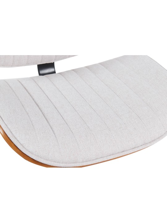 Banqueta alta tecido Clawson, nogueira/creme