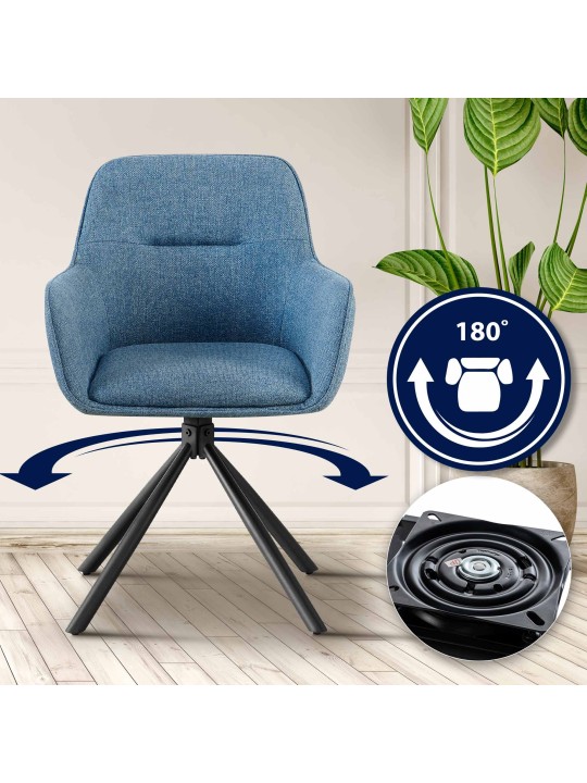 Cadeira Tipton tecido, azul Cadeira Tipton tecido, azul