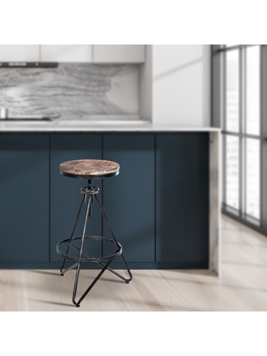 Banqueta alta Karla, prata