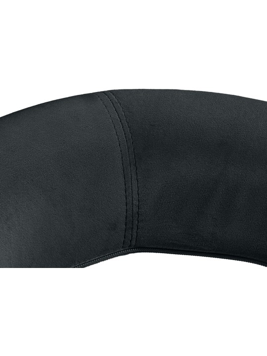 Banqueta alta Olinda veludo cromado, preto