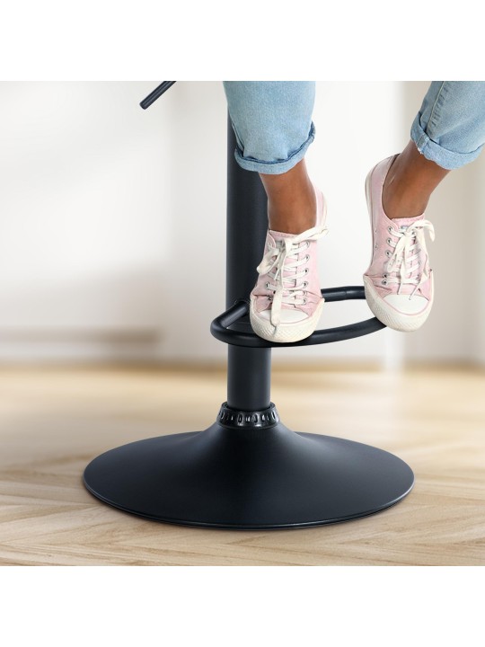 Banqueta alta veludo Olinda, cinza escuro Banqueta alta veludo Olinda, cinza escuro