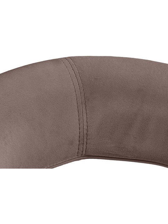 Banqueta de trabalho em veludo Olinda, castanho Banqueta de trabalho em veludo Olinda, castanho