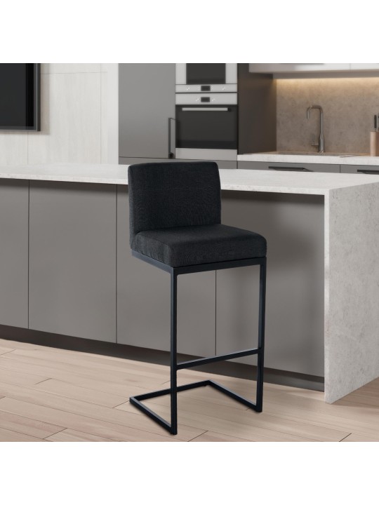 Banqueta alta Hopewell tecido B, cinza escuro