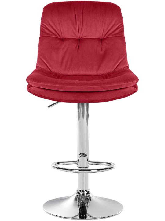 Banco de bar Laurel Velvet Chrome, vermelho Banco de bar Laurel Velvet Chrome, vermelho