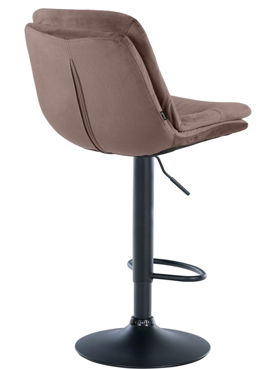 Banqueta alta veludo louro, castanho