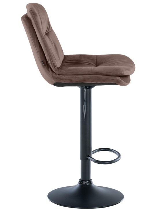 Banqueta alta veludo louro, castanho